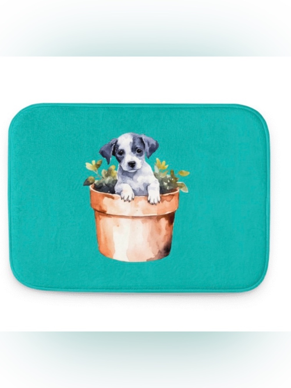 Puppy Bathmat kitchen mat. JRock Original. Soft & Luxurious.